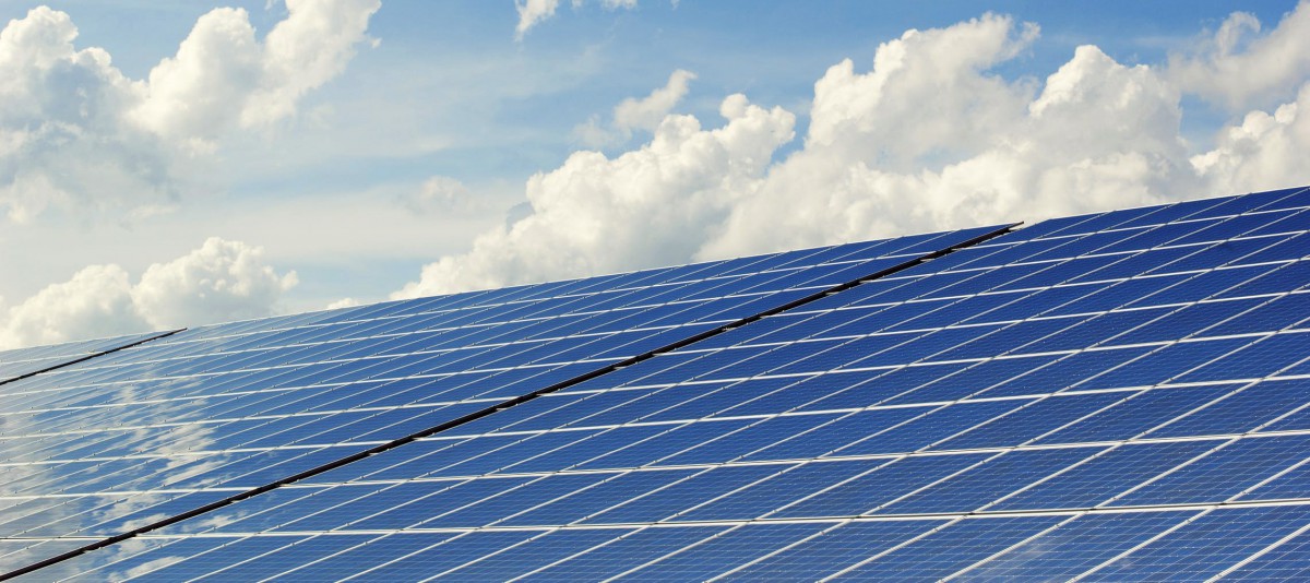 Background image of solar panels